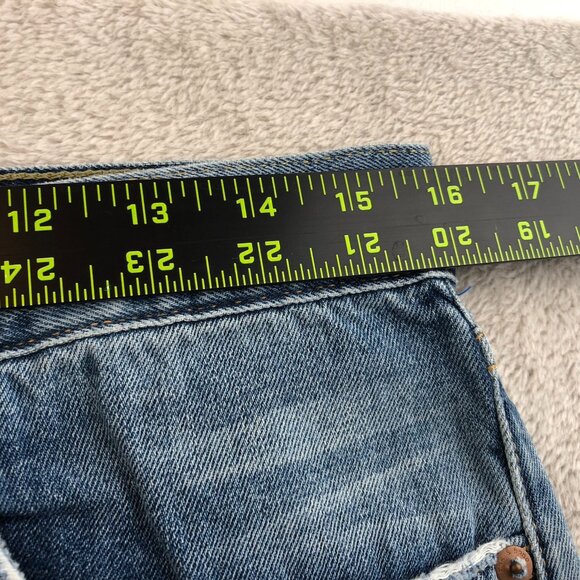 Rag & Bone Women's Jeans Size 29 Retro 70s Flare Frayed Hem Cropped Casual Blue - Picture 8 of 16